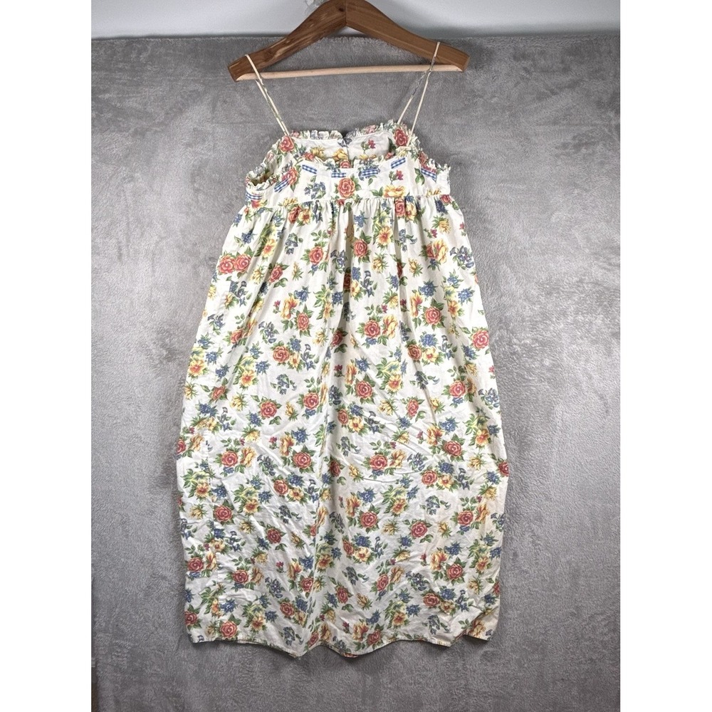 Vintage 90s Victoria’s Secret Floral Cottagecore Prairie Peasant Sundress Size M - Picture 3 of 13
